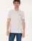 Erkek Slim Fit Polo Yaka Açık Gri Basic Tişört