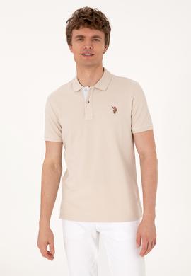 Erkek Slim Fit Polo Yaka Taş Basic Tişört