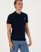 Erkek Slim Fit Polo Yaka Lacivert Basic Tişört
