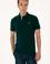 Erkek Slim Fit Polo Yaka Koyu Yeşil Basic Tişört